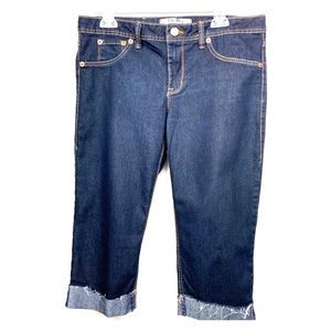 17/21 Denim Crop frayed hem jeans
